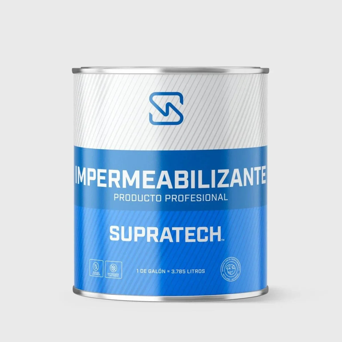 Impermeabilizante elástico para techos Supratech en envase de un galón para uso profesional